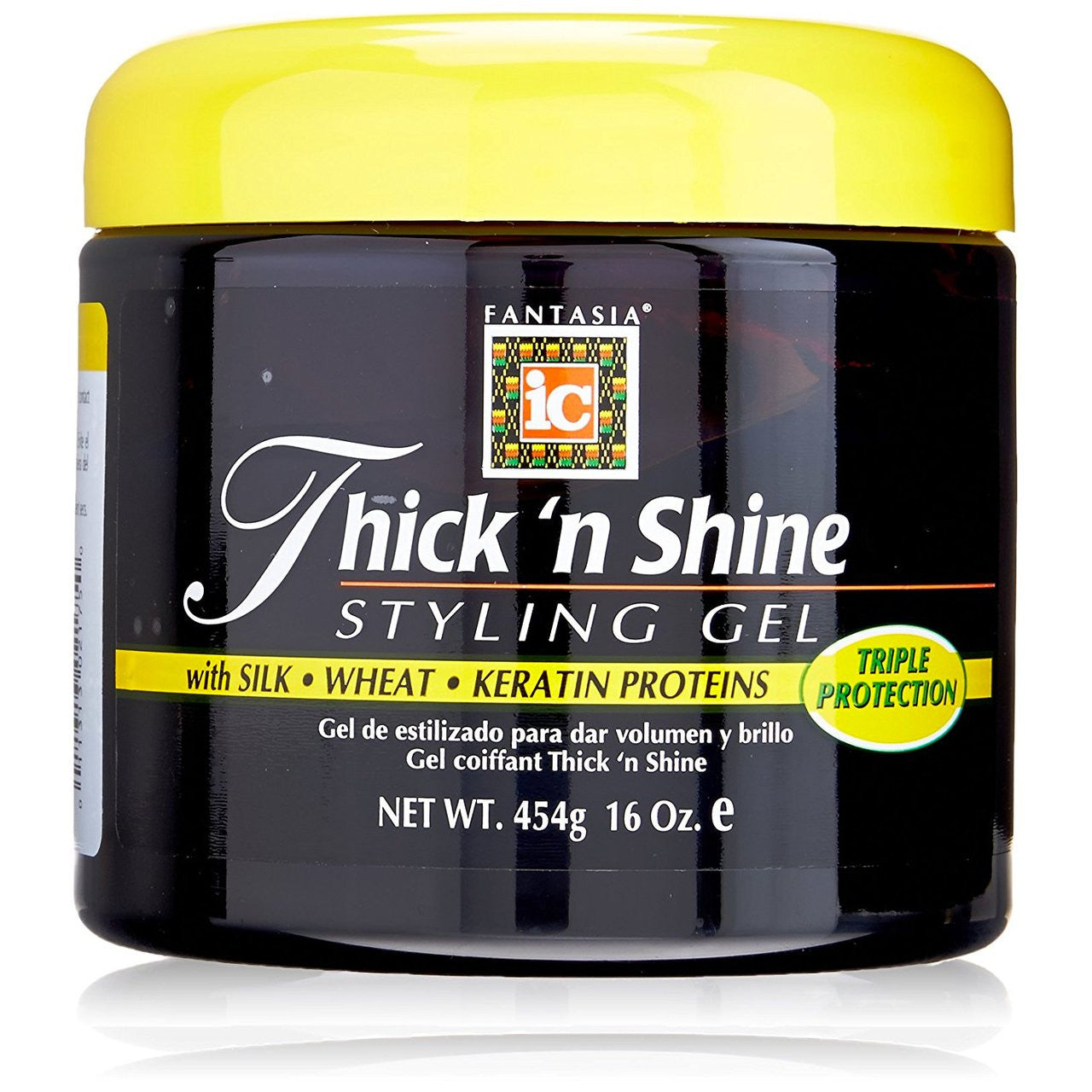 Fantasia Ic Thick N Shine Hair Styling Gel Jar, 16 Oz